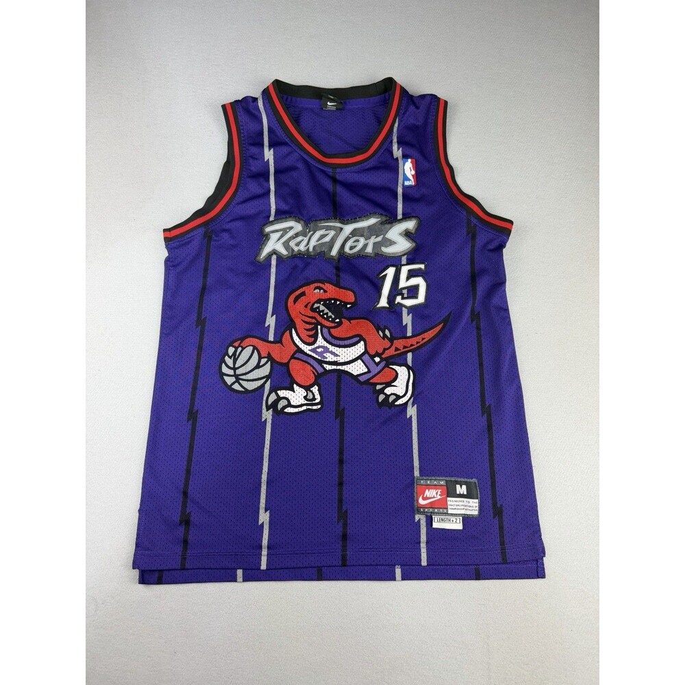 VTG Vince Carter Toronto Raptors Nike Jersey Size M Purple 15 Dino 90s Throwback